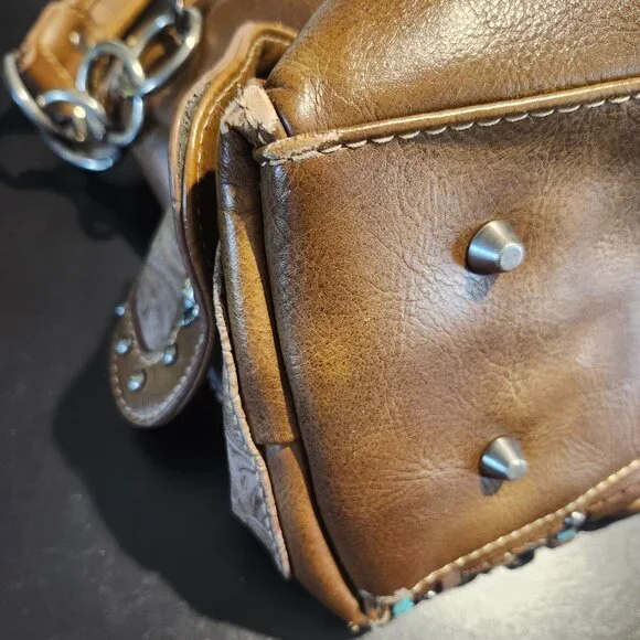 Montana West Purse / Brown and Turquoise - Picture 13 of 13